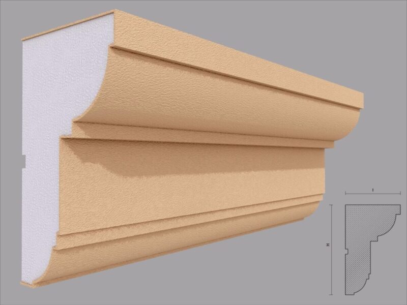 Cornisa decorativa de exterior FP409 106x180x2000 mm - imagine 4