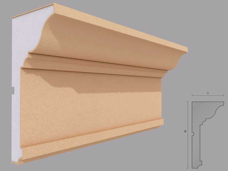 Cornisa decorativa de exterior FP410 105x220x2000 mm - imagine 4