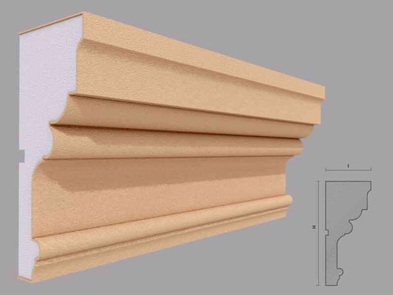 Cornisa decorativa de exterior FP411 87x200x2000 mm - imagine 4
