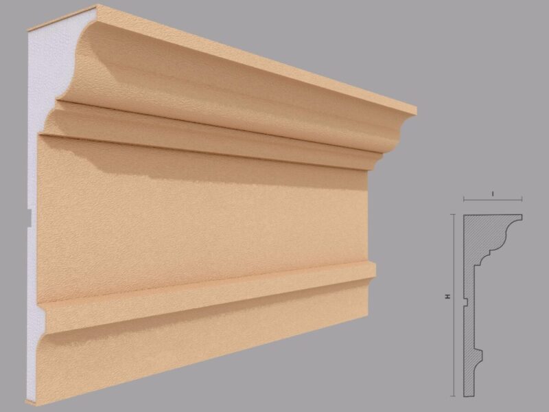 Cornisa decorativa de exterior FP413 85x250x2000 mm - imagine 4