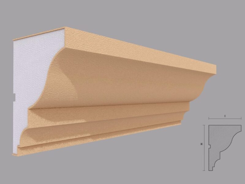 Cornisa decorativa de exterior FP415 100x140x2000 mm - imagine 4