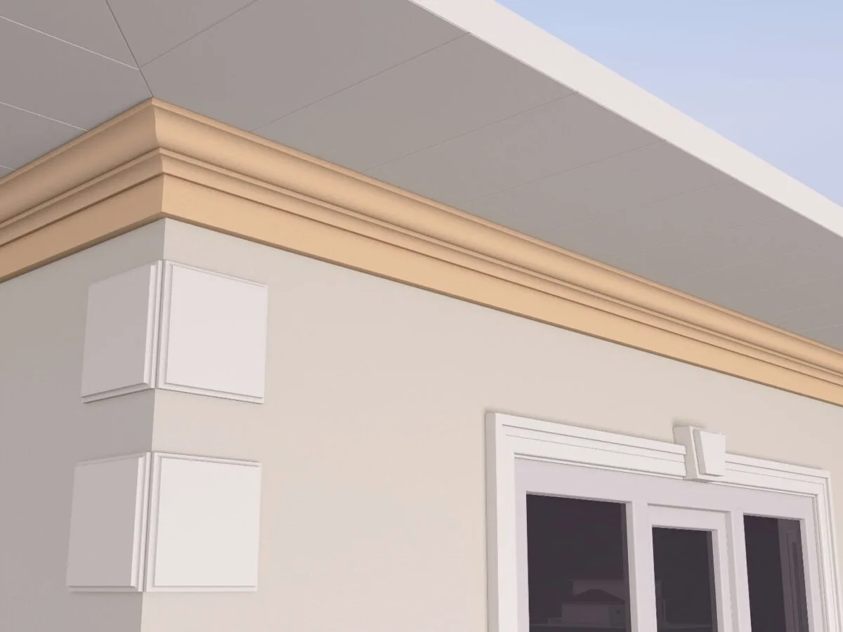 Cornisa decorativa de exterior FP417 118x180x2000 mm