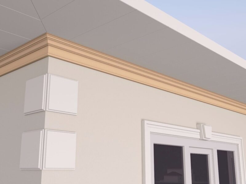 Cornisa decorativa de exterior FP418 75x130x2000 mm