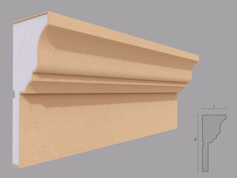 Cornisa decorativa de exterior FP419 60x150x2000 mm - imagine 4