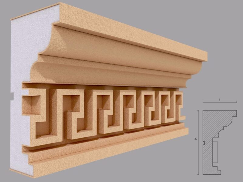 Cornisa decorativa de exterior FP422 105x200x2000 mm - imagine 4