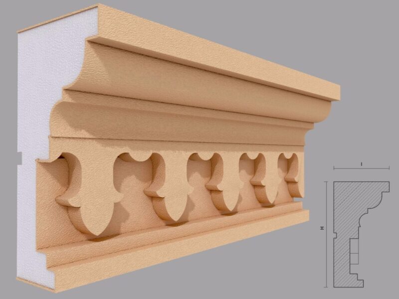 Cornisa decorativa de exterior FP425  mm - imagine 4