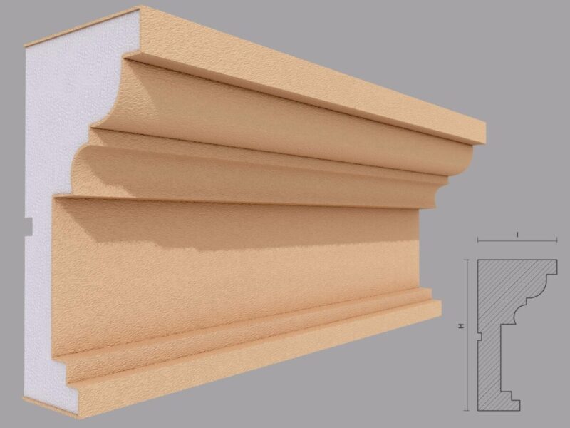 Cornisa decorativa de exterior FP426 105x200x2000 mm - imagine 4