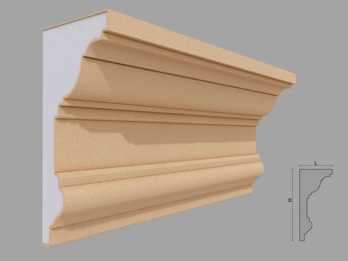 Cornisa decorativa de exterior FP427 99x217x2000 mm