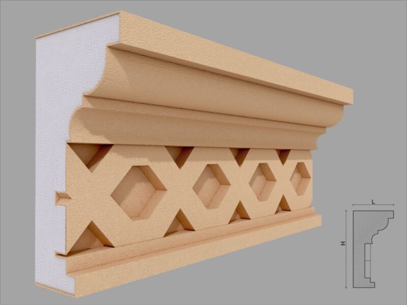 Cornisa decorativa de exterior FP428 105x200x2000 mm