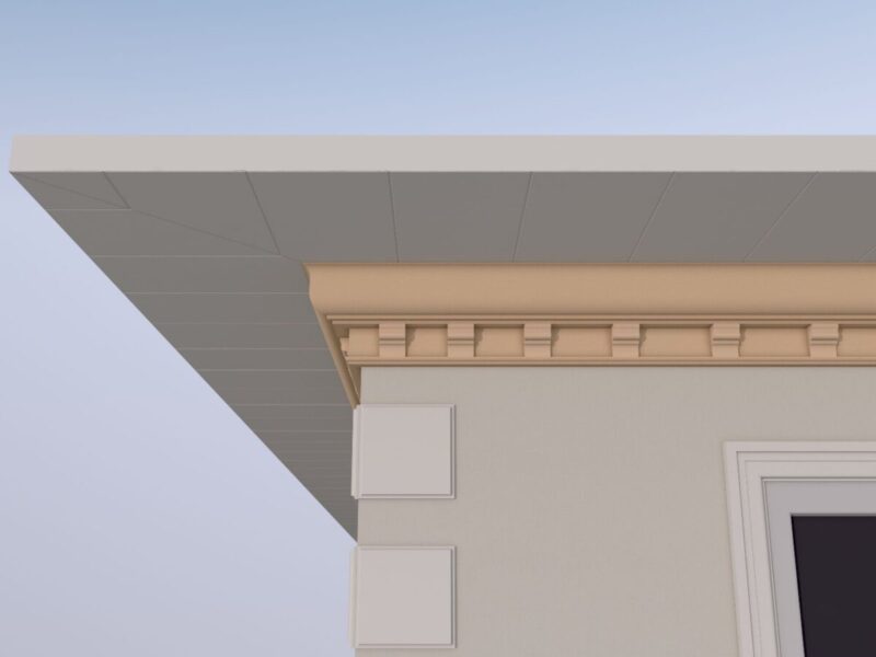 Cornisa decorativa de exterior FP429 150x250x2000 mm - imagine 3