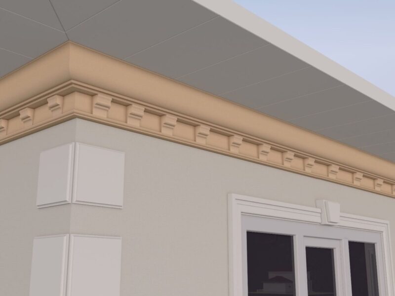 Cornisa decorativa de exterior FP429 150x250x2000 mm - imagine 4