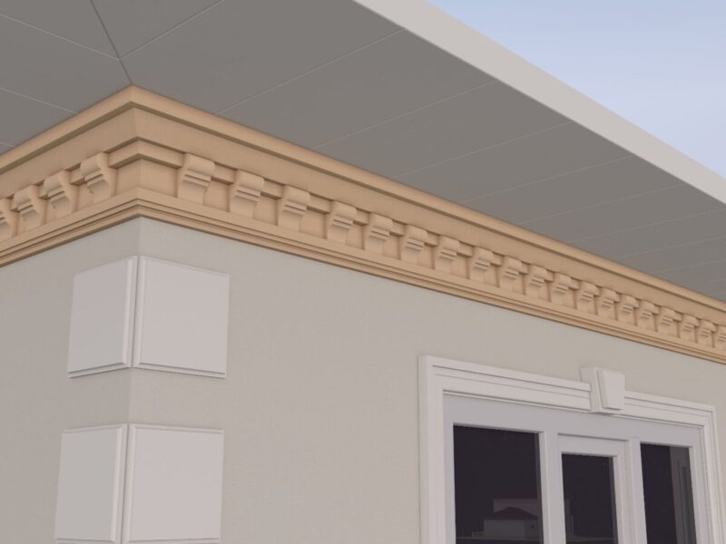 Cornisa decorativa de exterior FP430 105x200x2000 mm - imagine 4