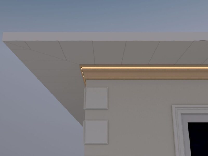 Cornisa decorativa de exterior FP431 70x160x2000 mm - imagine 3