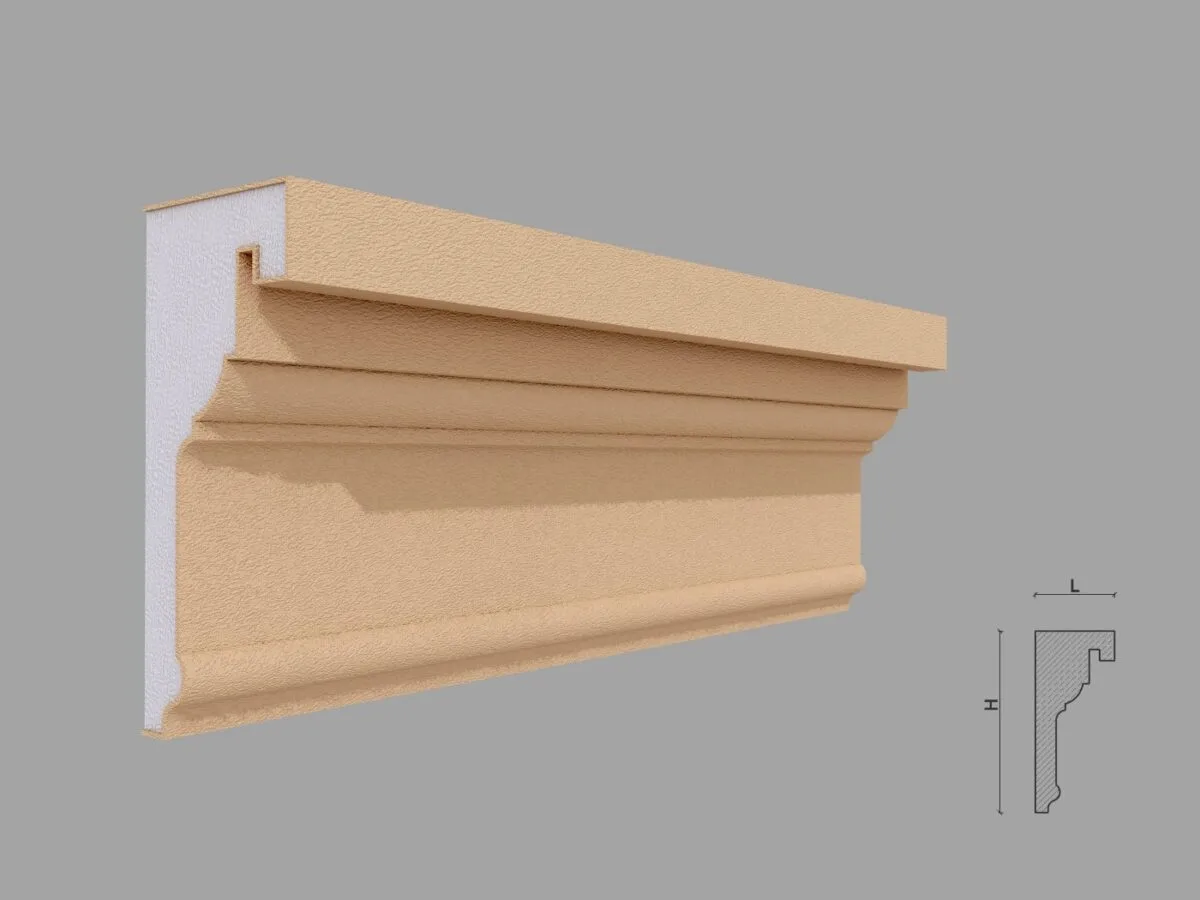 Cornisa decorativa de exterior FP431 70x160x2000 mm