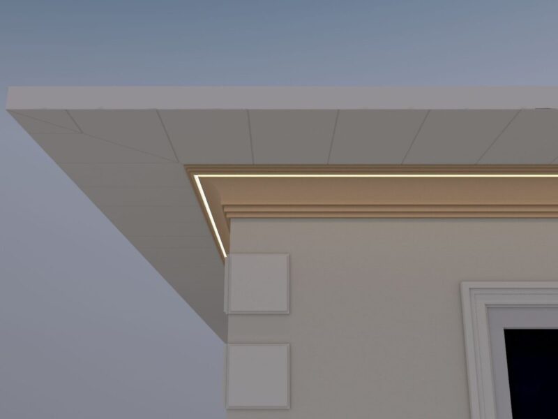 Cornisa decorativa de exterior FP432 180x180x2000 mm - imagine 3
