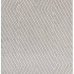 Covor gri modern model geometric Muse Grey Linear 9 mm 66×240 cm MUSE0662400009