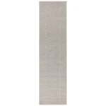 Covor gri modern, model geometric, Muse Grey Linear, 66x240 cm, Asiatic London