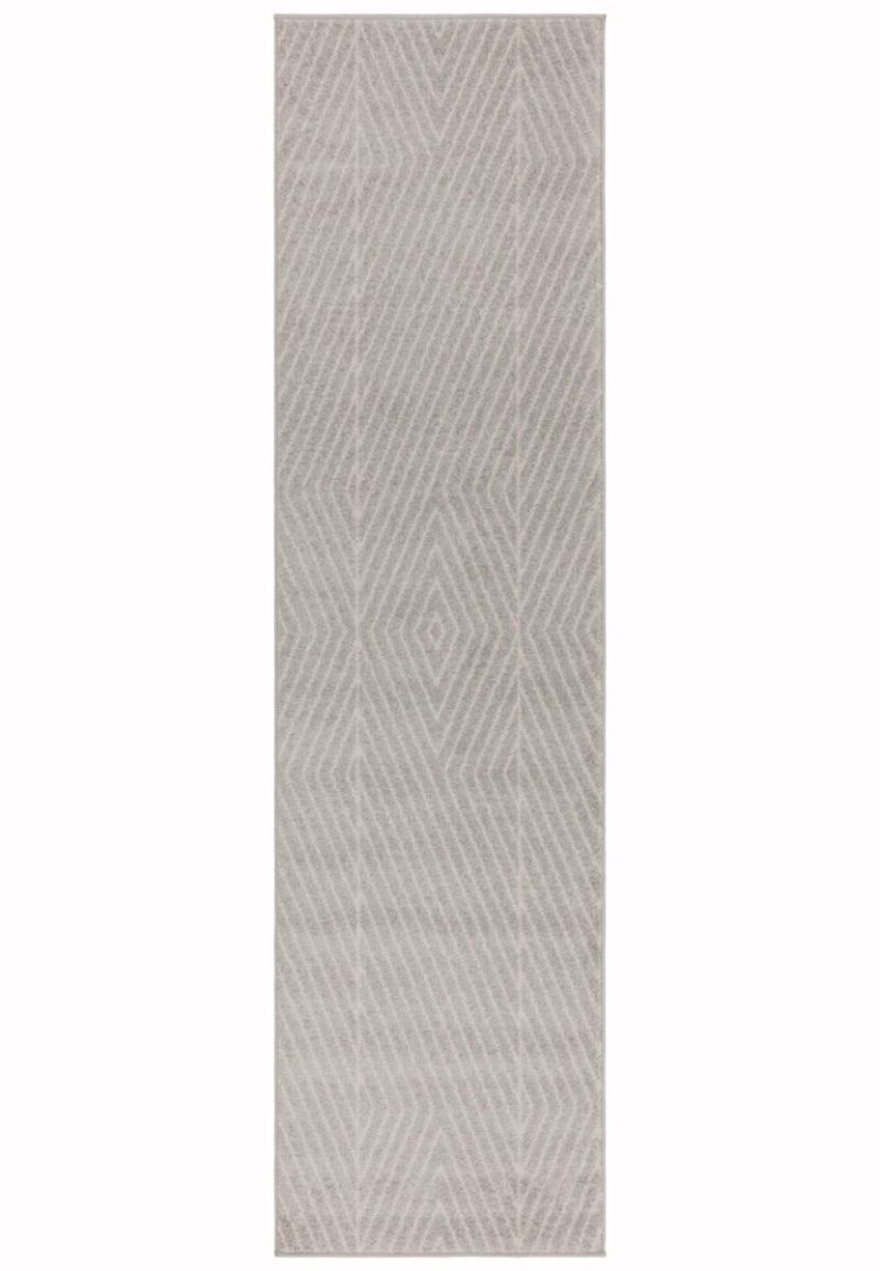 Covor gri, model geometric Muse Grey Linear, 200x290 cm, Asiatic London