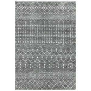Covor gri modern model geometric Nova Dark Grey 9 mm 120x170 cm NOVA120170NV34