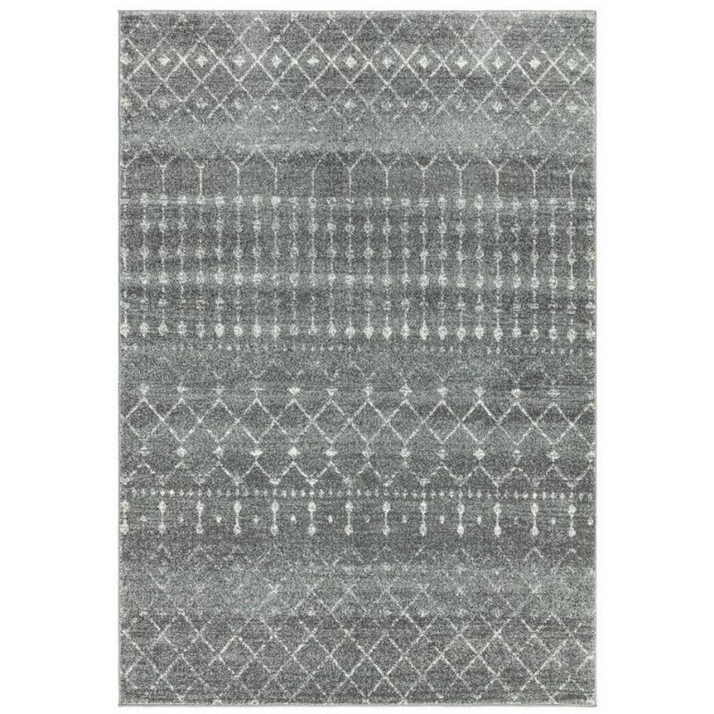 Covor gri modern model geometric Nova Dark Grey 9 mm 120x170 cm NOVA120170NV34 - imagine 2