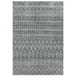 Covor gri modern model geometric Nova Dark Grey 9 mm 80×150 cm NOVA080150NV34