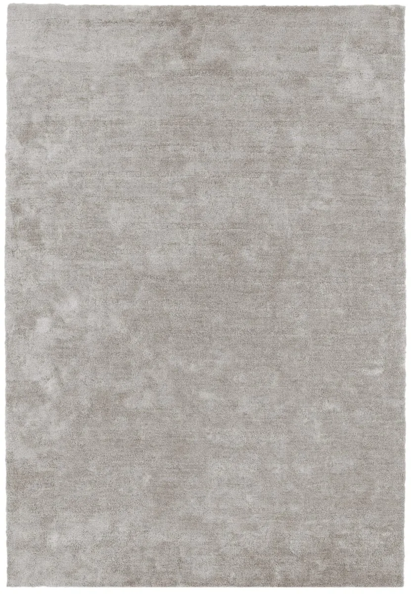 Covor pufos argintiu lucrat manual modern model uni Milo Silver 13 mm 120×170 cm MILO120170SILV