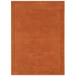 Covor pufos din lână lucrat manual modern model uni York Terracotta 9 mm 200×290 cm YORK200290TERR