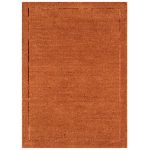 Covor pufos din lână lucrat manual modern model uni York Terracotta 9 mm 200x290 cm YORK200290TERR