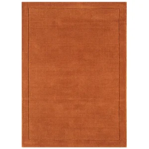 Covor pufos din lână lucrat manual modern model uni York Terracotta 9 mm 200x290 cm YORK200290TERR