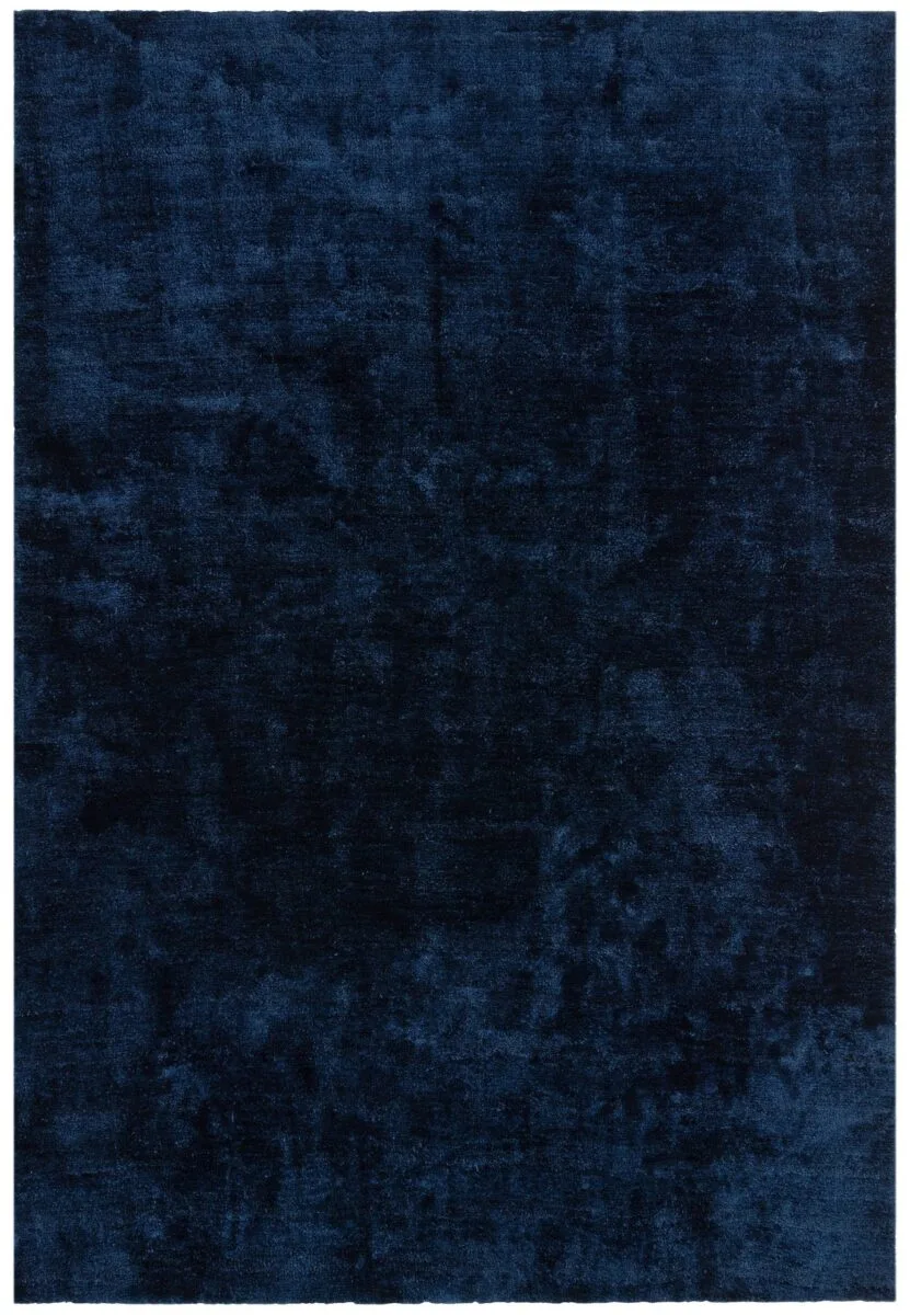 Covor pufos navy lucrat manual modern model uni Milo Navy 13 mm 200x290 cm MILO200290NAVY