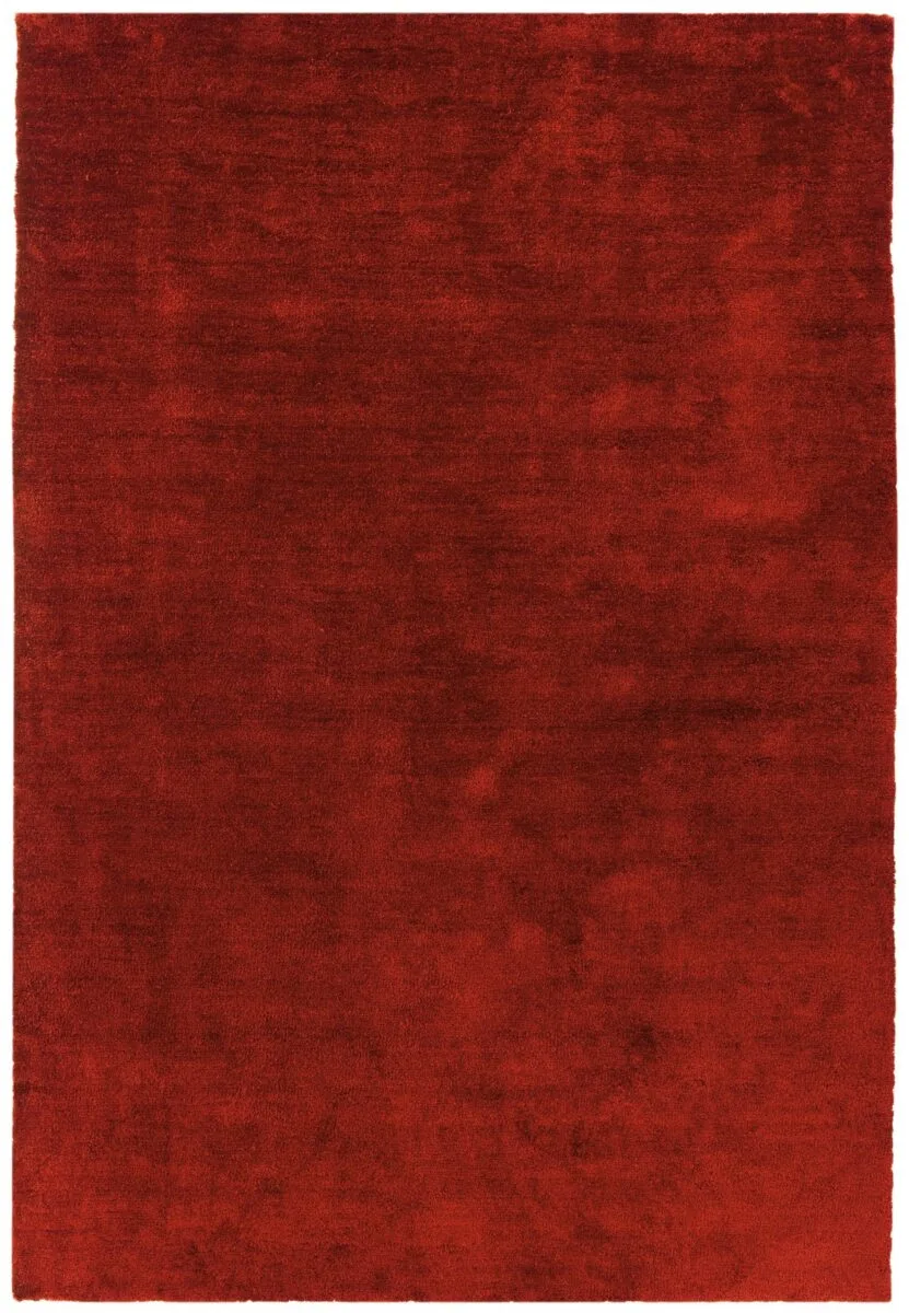 Covor pufos rosu lucrat manual modern model uni Milo Red 13 mm 200×290 cm MILO200290REDD