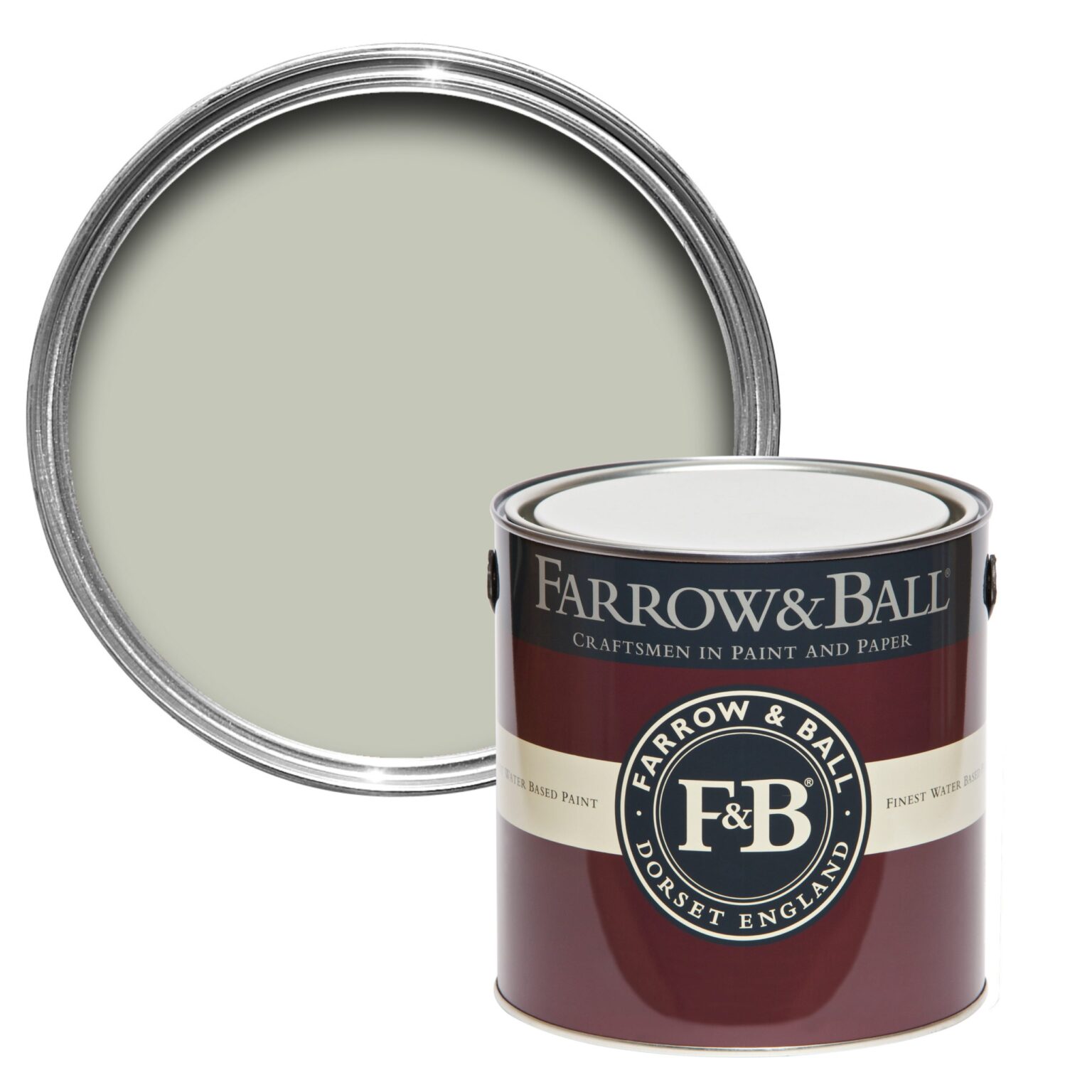 Vopsea gri mata 7 la suta luciu pentru interior Farrow and Ball Mostra Cromarty No. 285 100 ml