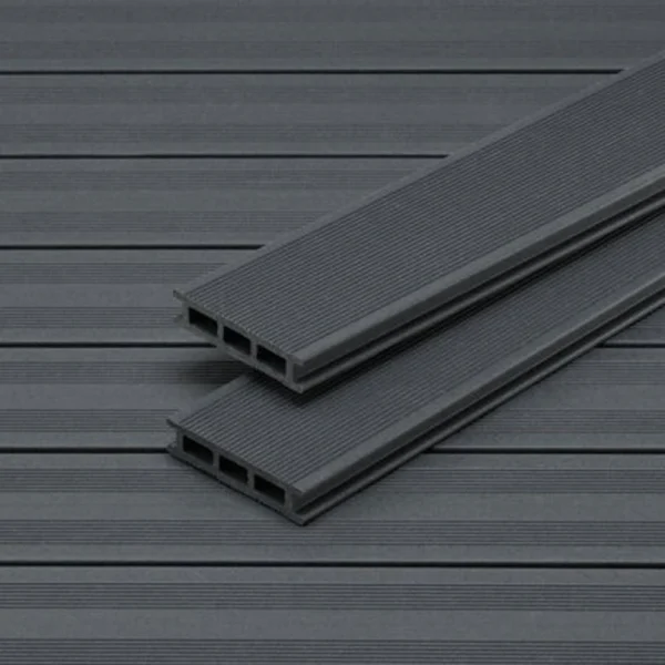 Deck terasa WPC, gri riflat, Fine Francez 28x127x3150 mm