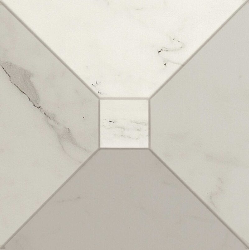 Decor Alb Lucios Marazzi Allmarble Altissimozzetto 3D Lux 15X15 cm MMR9 - imagine 2