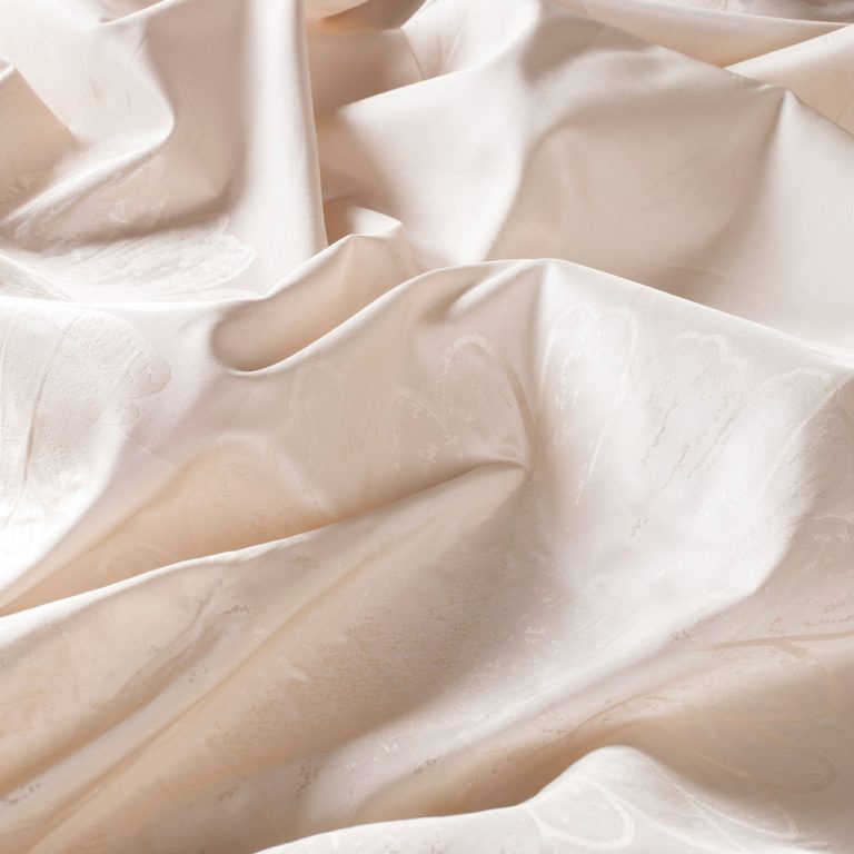 Draperii model floral auriu, poliester jacquard, Juwel Gardisette, 145 cm