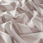Draperii model in dungi maro din poliester satin Elegante Gardisette latime material 310 cm