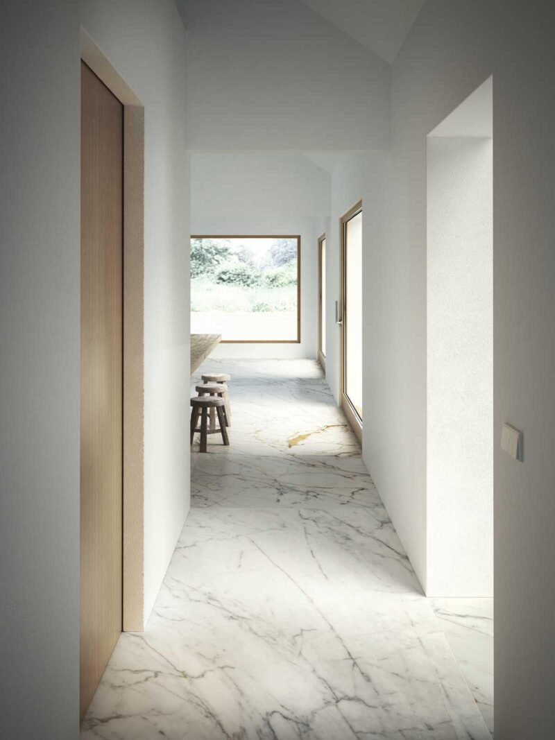 Faianta alba mata, Marble Look Golden White, baie, Marazzi, 160x320x6 cm, M37D