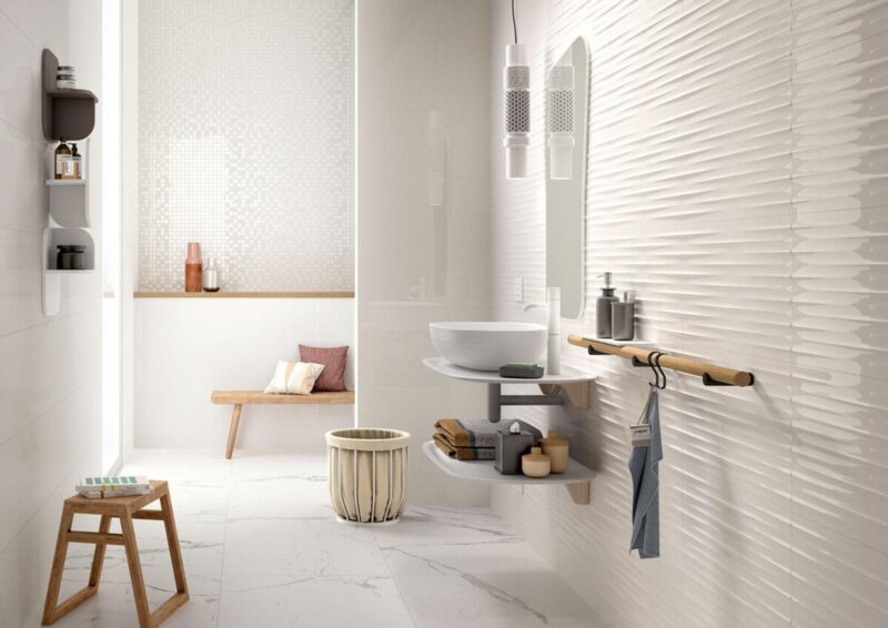 Faianta Alba Rectificata Lucioasa Marazzi Color Code Bianco Lux 30X60 cm MNPY - imagine 3