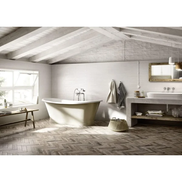 Faianta Alba Rectificata Mata Marazzi Materika Off White 40X120 cm MMFQ
