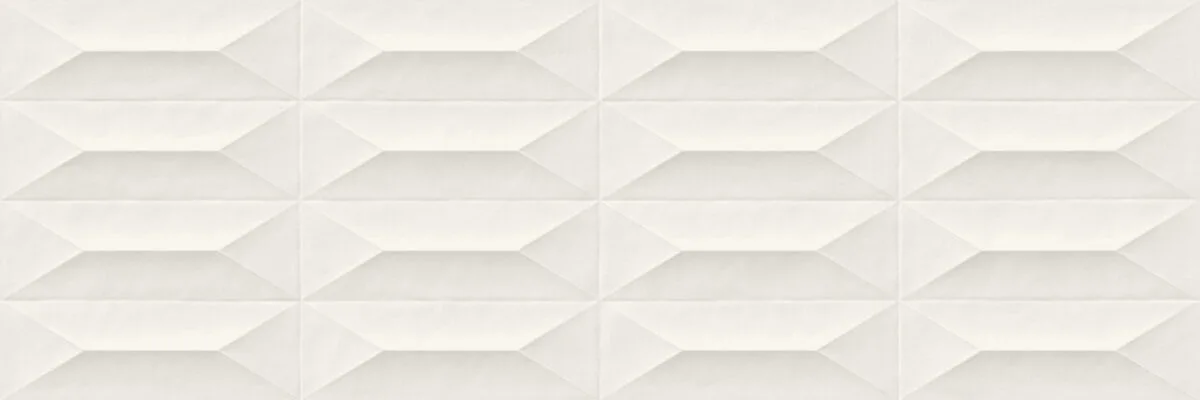 Faianta Alba Rectificata Structurata Mata Marazzi Colorplay White Cabochon 3D 30X90 cm M4KT