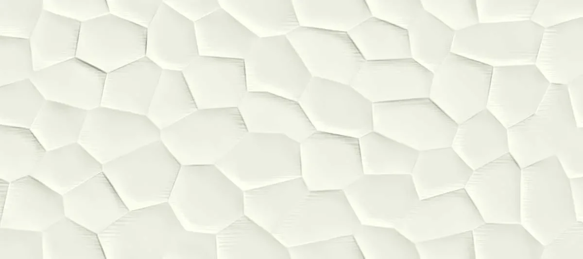 Faianta alba rectificata structurata satinata semi-mata Marazzi Essenziale Deco 3D 40X120 cm MNP3