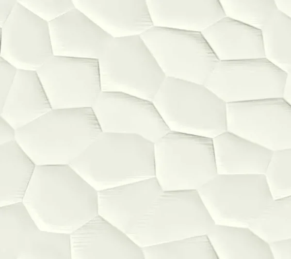 Faianta alba rectificata structurata satinata semi-mata Marazzi Essenziale Deco 3D 40X120 cm MNP3