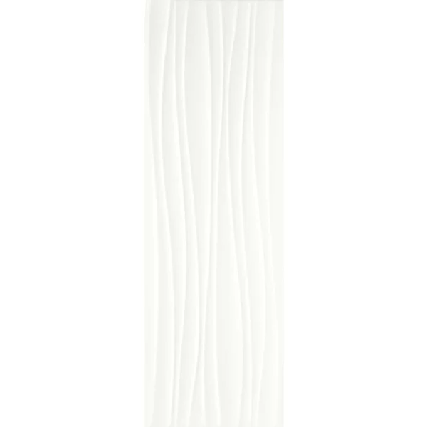 Faianta Alba Structurata Lucioasa Marazzi Absolute White Twist 3D Lux 25X76 cm M023