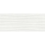 Plăci ceramice albe cu model în relief, 20×50 cm, Marazzi Stream White Wind 3D M0T9