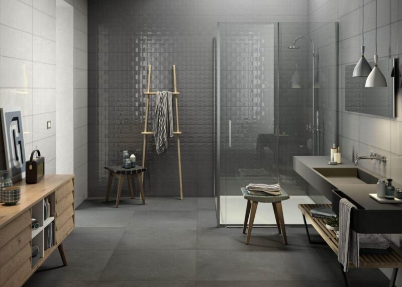 Faianta Antracit Lucioasa Marazzi Pottery Slate 25x76 cm MMUW - imagine 3