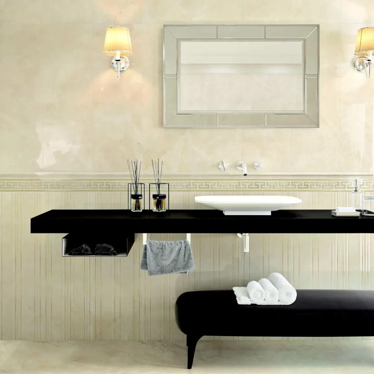 Faianta Bej Rectificata Lucioasa Marazzi Marbleplay Marfil Lux 58X116 cm M4LP