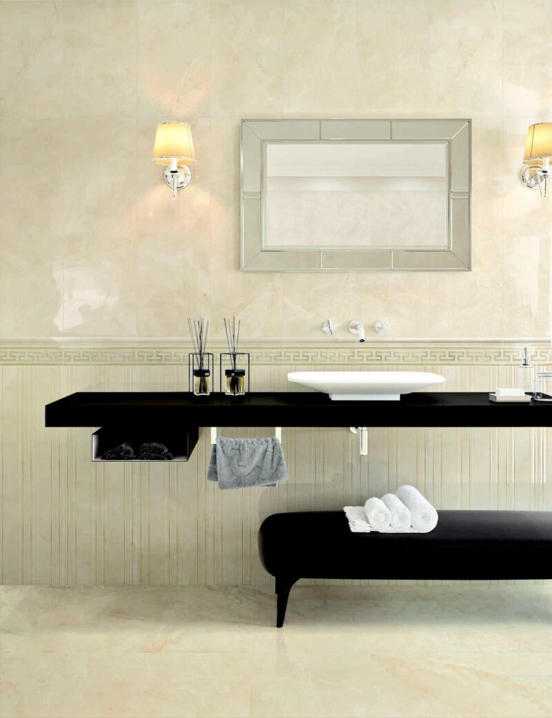 Faianta Bej Rectificata Lucioasa Marazzi Marbleplay Marfil Lux 58X116 cm M4LP - imagine 3