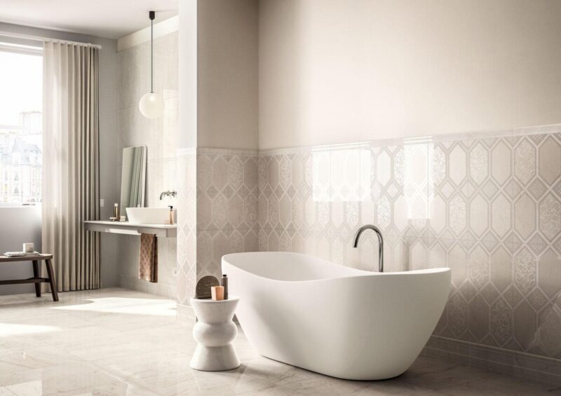 Faianta Bej Rectificata Marazzi Elegance Raffaello Str Move 3D 30X60 cm MNFE - imagine 3