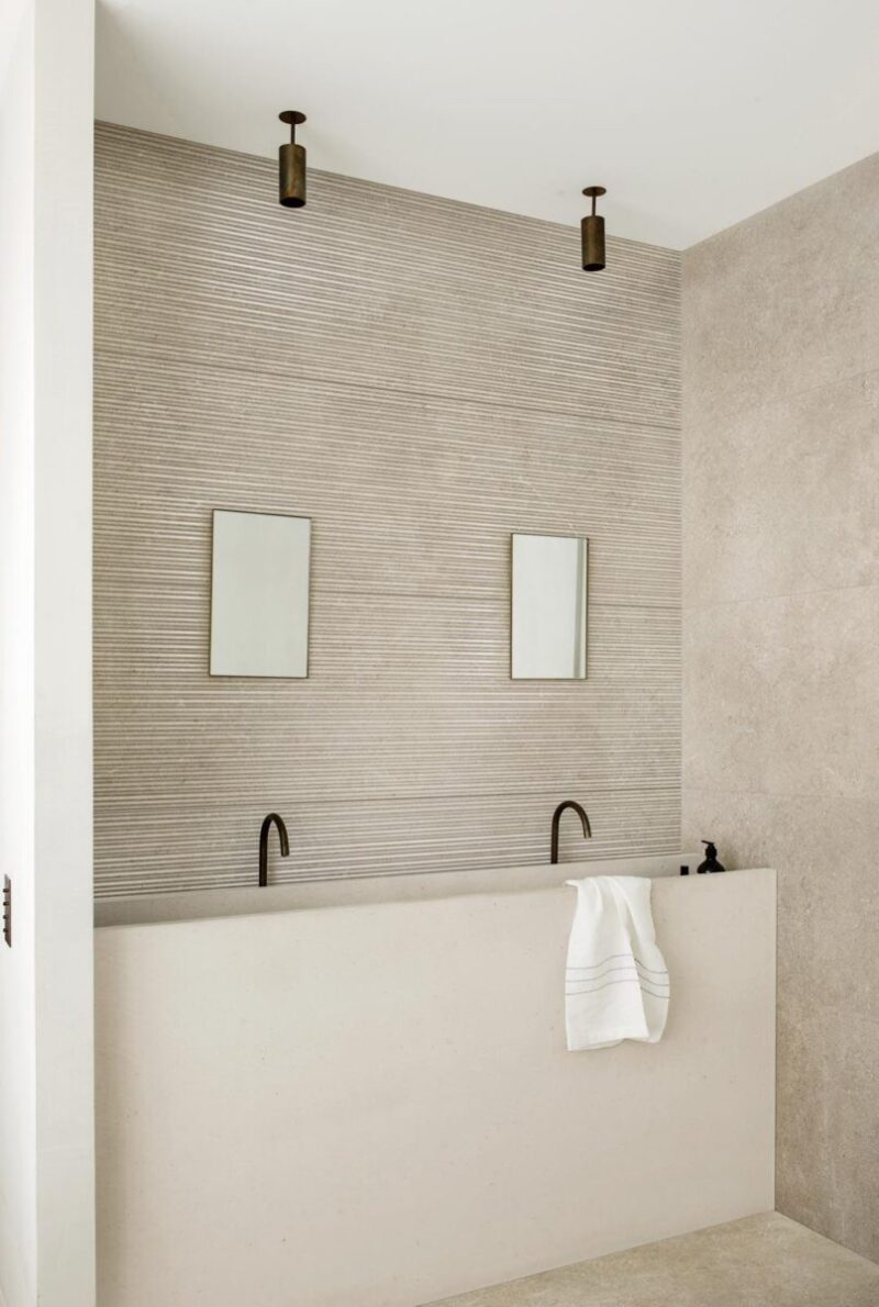 Faianta Bej Rectificata Mata Marazzi Magnifica Limestone Taupe 60X180 cm M795 - imagine 3