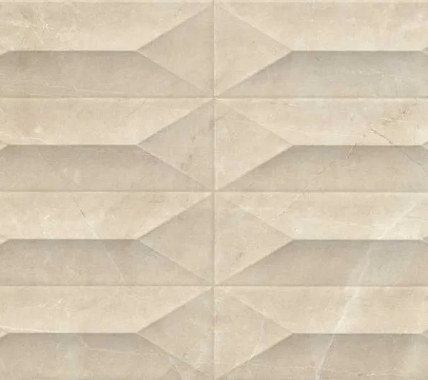 Faianta Bej Rectificata Structurata Marazzi Marbleplay Marfil Gem 3D 30X90 cm M4PH